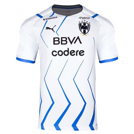 Homme Football Maillot Fernando Hernandez #42 Bleu Blanc Tenues Extérieur 2021/22 T-shirt