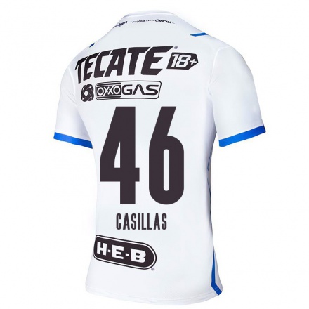 Homme Football Maillot Javier Casillas #46 Bleu Blanc Tenues Extérieur 2021/22 T-Shirt