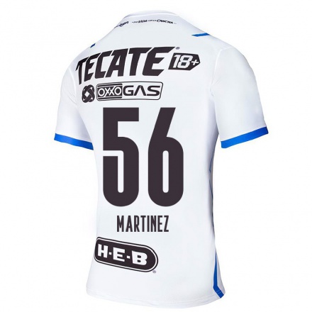 Homme Football Maillot Edgar Martinez #56 Bleu Blanc Tenues Extérieur 2021/22 T-Shirt