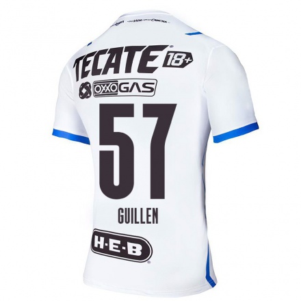 Homme Football Maillot Daniel Guillen #57 Bleu Blanc Tenues Extérieur 2021/22 T-Shirt
