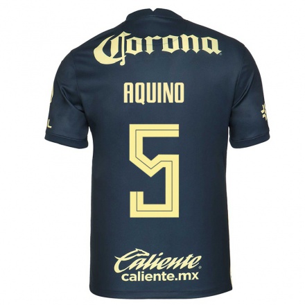 Homme Football Maillot Pedro Aquino #5 Bleu Marin Tenues Extérieur 2021/22 T-Shirt