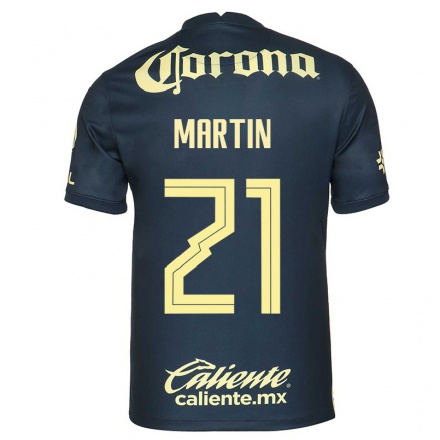 Homme Football Maillot Henry Martin #21 Bleu Marin Tenues Extérieur 2021/22 T-Shirt