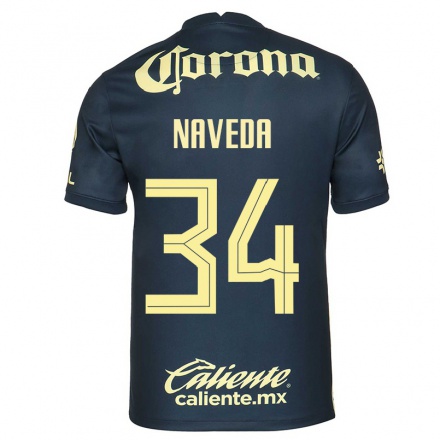 Homme Football Maillot Santiago Naveda #34 Bleu Marin Tenues Extérieur 2021/22 T-Shirt