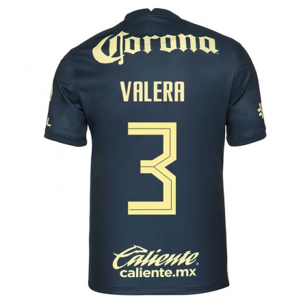 Homme Football Maillot Selene Valera #3 Bleu Marin Tenues Extérieur 2021/22 T-Shirt