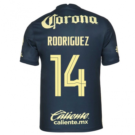 Homme Football Maillot Monica Rodriguez #14 Bleu Marin Tenues Extérieur 2021/22 T-Shirt