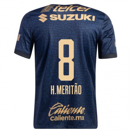Homme Football Maillot Higor Meritao #8 Bleu Marin Tenues Extérieur 2021/22 T-Shirt
