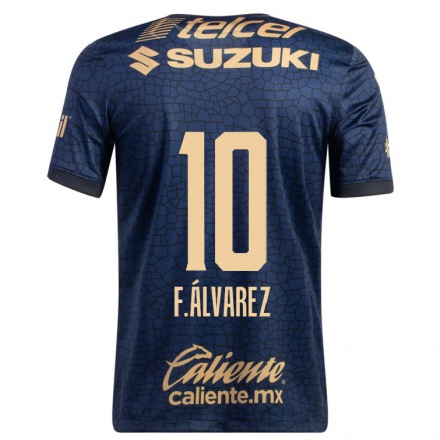 Homme Football Maillot Favio Alvarez #10 Bleu Marin Tenues Extérieur 2021/22 T-Shirt
