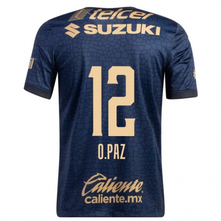 Homme Football Maillot Octavio Paz #12 Bleu Marin Tenues Extérieur 2021/22 T-Shirt