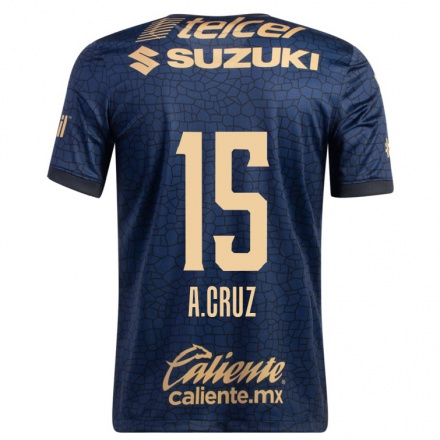 Homme Football Maillot Alex Cruz #15 Bleu Marin Tenues Extérieur 2021/22 T-Shirt