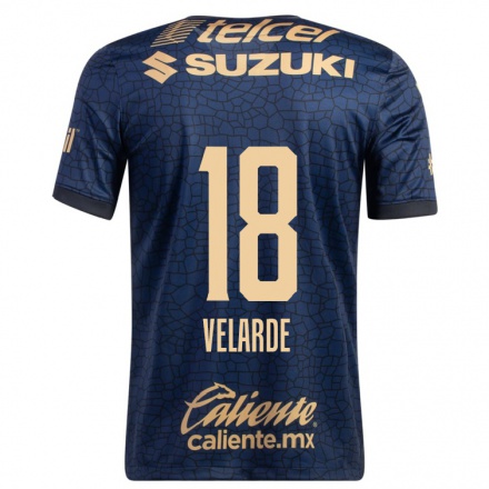 Homme Football Maillot Efrain Velarde #18 Bleu Marin Tenues Extérieur 2021/22 T-Shirt