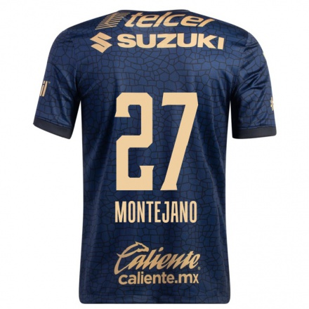 Homme Football Maillot Emanuel Montejano #27 Bleu Marin Tenues Extérieur 2021/22 T-Shirt