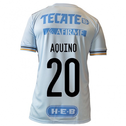 Homme Football Maillot Javier Aquino #20 Bleu Clair Tenues Extérieur 2021/22 T-Shirt