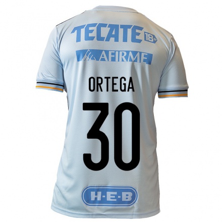 Homme Football Maillot Miguel Ortega #30 Bleu Clair Tenues Extérieur 2021/22 T-Shirt