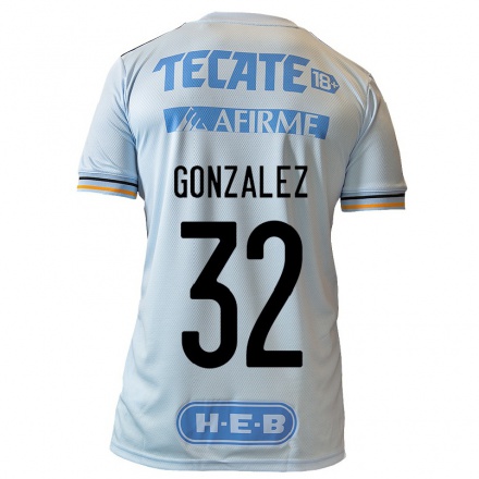 Homme Football Maillot Carlos Gonzalez #32 Bleu Clair Tenues Extérieur 2021/22 T-Shirt