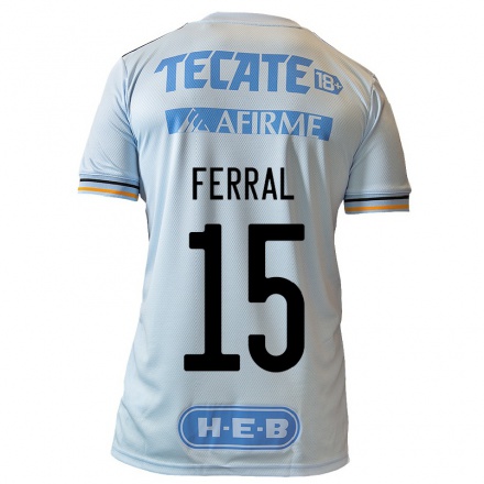 Homme Football Maillot Cristina Ferral #15 Bleu Clair Tenues Extérieur 2021/22 T-Shirt