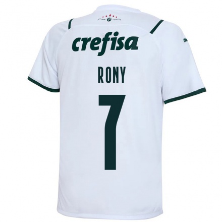 Homme Football Maillot Rony #7 Blanche Tenues Extérieur 2021/22 T-Shirt