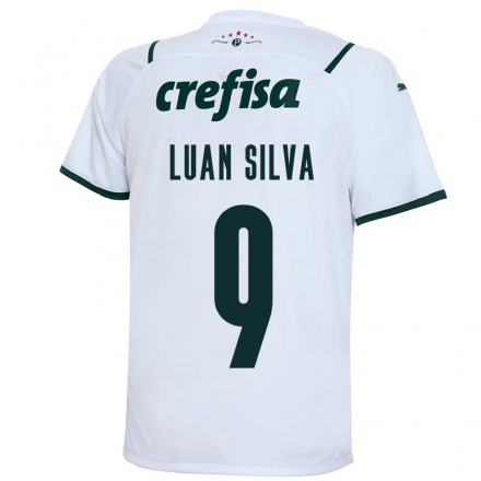 Homme Football Maillot Luan Silva #9 Blanche Tenues Extérieur 2021/22 T-Shirt