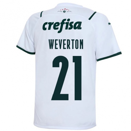 Homme Football Maillot Weverton #21 Blanche Tenues Extérieur 2021/22 T-Shirt