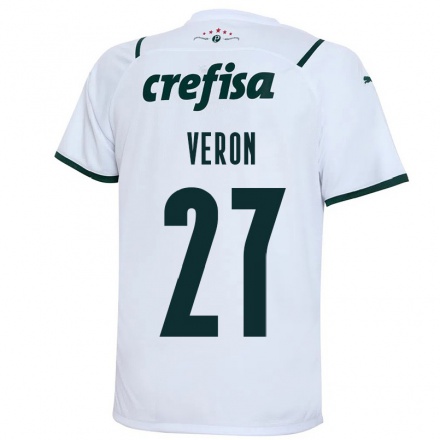 Homme Football Maillot Gabriel Veron #27 Blanche Tenues Extérieur 2021/22 T-Shirt