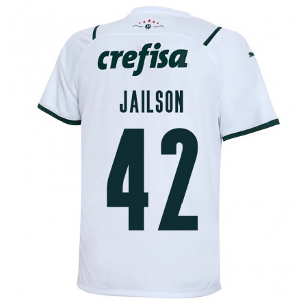 Homme Football Maillot Jailson #42 Blanche Tenues Extérieur 2021/22 T-Shirt