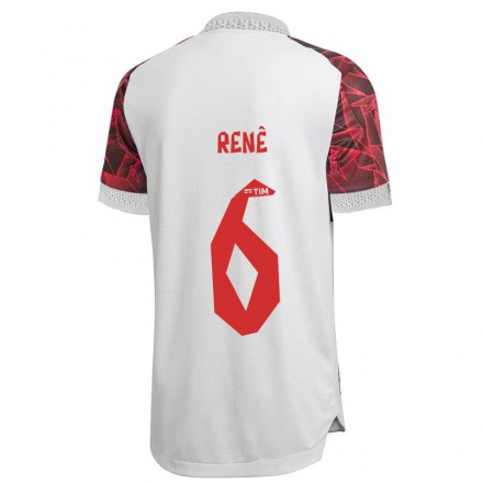 Homme Football Maillot Rene #6 Blanche Tenues Extérieur 2021/22 T-Shirt