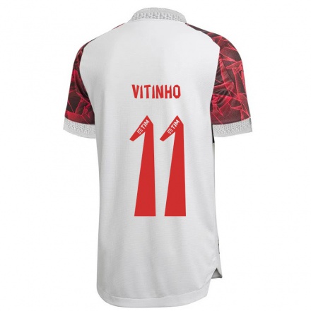 Homme Football Maillot Vitinho #11 Blanche Tenues Extérieur 2021/22 T-Shirt