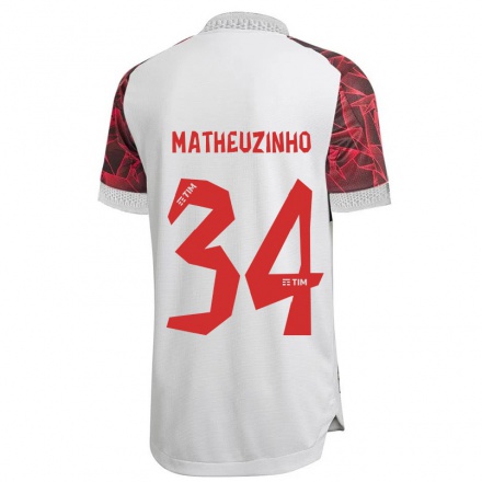 Homme Football Maillot Matheuzinho #34 Blanche Tenues Extérieur 2021/22 T-Shirt