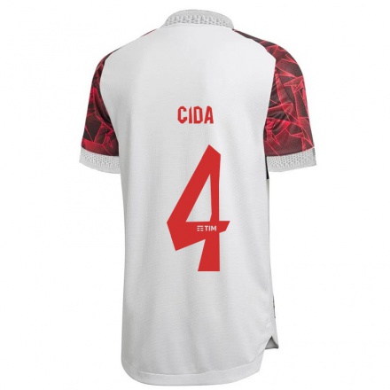 Homme Football Maillot Cida #4 Blanche Tenues Extérieur 2021/22 T-Shirt