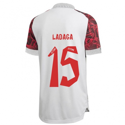 Homme Football Maillot Carol Ladaga #15 Blanche Tenues Extérieur 2021/22 T-Shirt