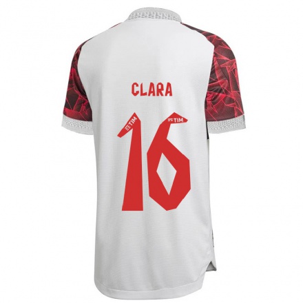 Homme Football Maillot Ana Clara #16 Blanche Tenues Extérieur 2021/22 T-Shirt
