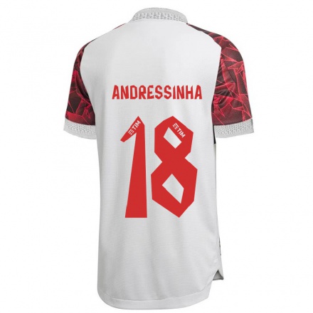 Homme Football Maillot Andressinha #18 Blanche Tenues Extérieur 2021/22 T-Shirt