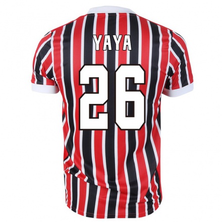Homme Football Maillot Yaya #26 Rouge Noir Tenues Extérieur 2021/22 T-Shirt