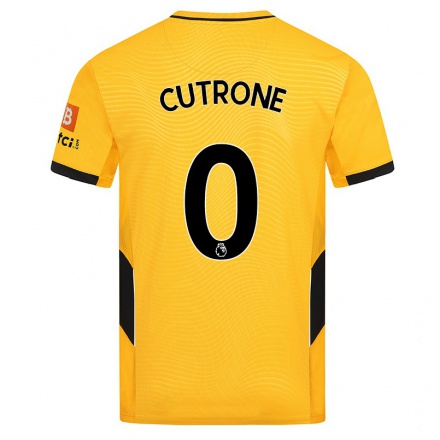 Homme Football Maillot Patrick Cutrone #0 Jaune Tenues Domicile 2021/22 T-shirt