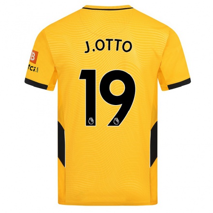 Homme Football Maillot Jonny Otto #19 Jaune Tenues Domicile 2021/22 T-Shirt