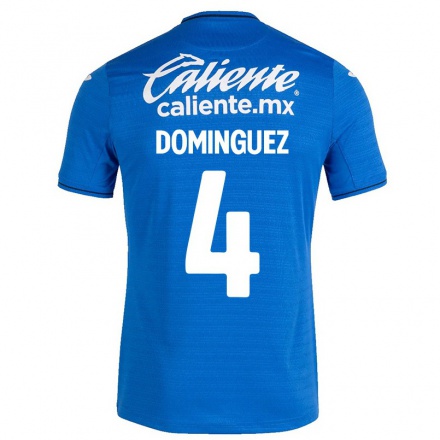 Homme Football Maillot Julio Dominguez #4 Bleu Foncé Tenues Domicile 2021/22 T-Shirt