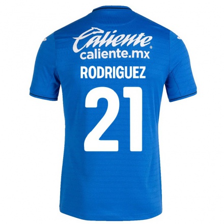 Homme Football Maillot Jonathan Rodriguez #21 Bleu Foncé Tenues Domicile 2021/22 T-Shirt