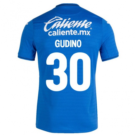 Homme Football Maillot Andres Gudino #30 Bleu Foncé Tenues Domicile 2021/22 T-Shirt