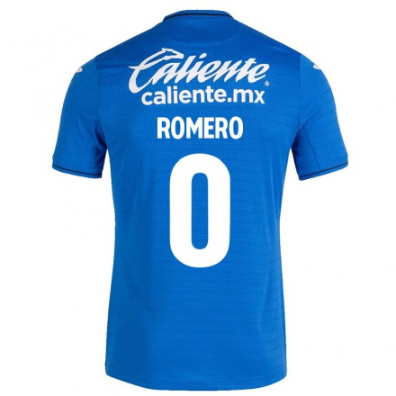 Homme Football Maillot Axel Romero #0 Bleu Foncé Tenues Domicile 2021/22 T-Shirt