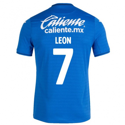 Homme Football Maillot Brenda Leon #7 Bleu Foncé Tenues Domicile 2021/22 T-Shirt