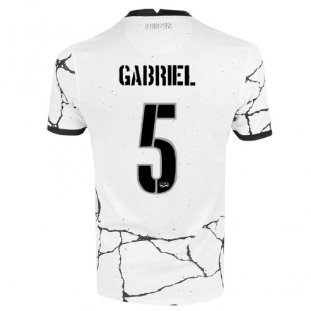 Homme Football Maillot Gabriel #5 Blanche Tenues Domicile 2021/22 T-shirt