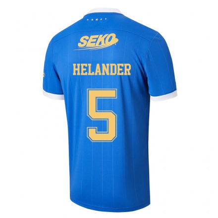 Homme Football Maillot Filip Helander #5 Bleu Tenues Domicile 2021/22 T-shirt