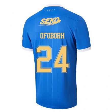 Homme Football Maillot Nnamdi Ofoborh #24 Bleu Tenues Domicile 2021/22 T-shirt