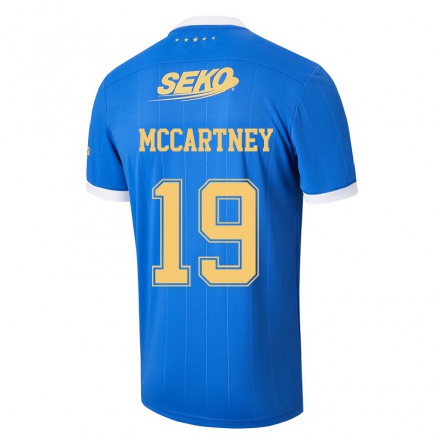 Homme Football Maillot Laura Mccartney #19 Bleu Tenues Domicile 2021/22 T-shirt