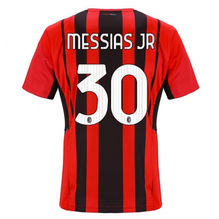 Homme Football Maillot Junior Messias #30 Rouge Noir Tenues Domicile 2021/22 T-shirt