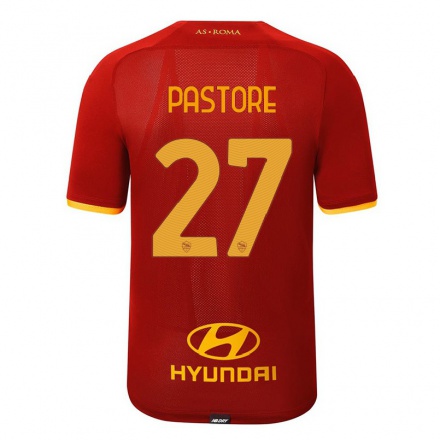 Homme Football Maillot Javier Pastore #27 Rouge Tenues Domicile 2021/22 T-Shirt