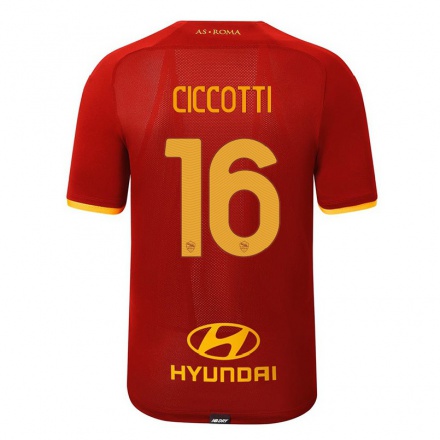 Homme Football Maillot Claudia Ciccotti #16 Rouge Tenues Domicile 2021/22 T-Shirt
