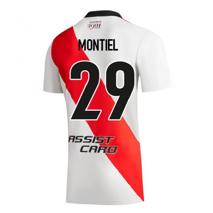 Homme Football Maillot Gonzalo Montiel #29 Blanc Tenues Domicile 2021/22 T-Shirt