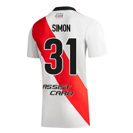 Homme Football Maillot Santiago Simon #31 Blanc Tenues Domicile 2021/22 T-Shirt