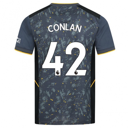 Homme Football Maillot Orla Conlan #42 Gris Tenues Extérieur 2021/22 T-Shirt