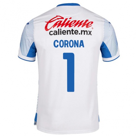 Homme Football Maillot Jesus Corona #1 Blanche Tenues Extérieur 2021/22 T-Shirt